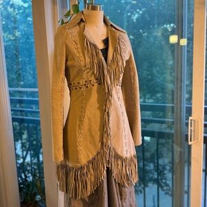 Vintage Wet Seal Suede Fringe Jacket | Size Small